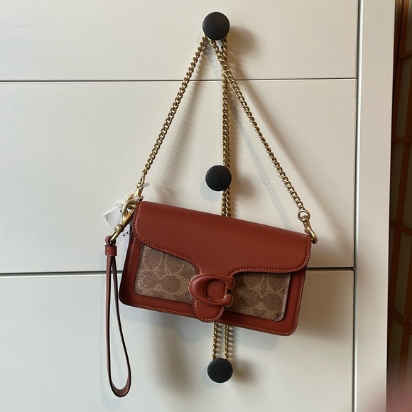 Coach Tabby Crossbody Wristlet Brass/Rust NWT - Picture 6 of 17